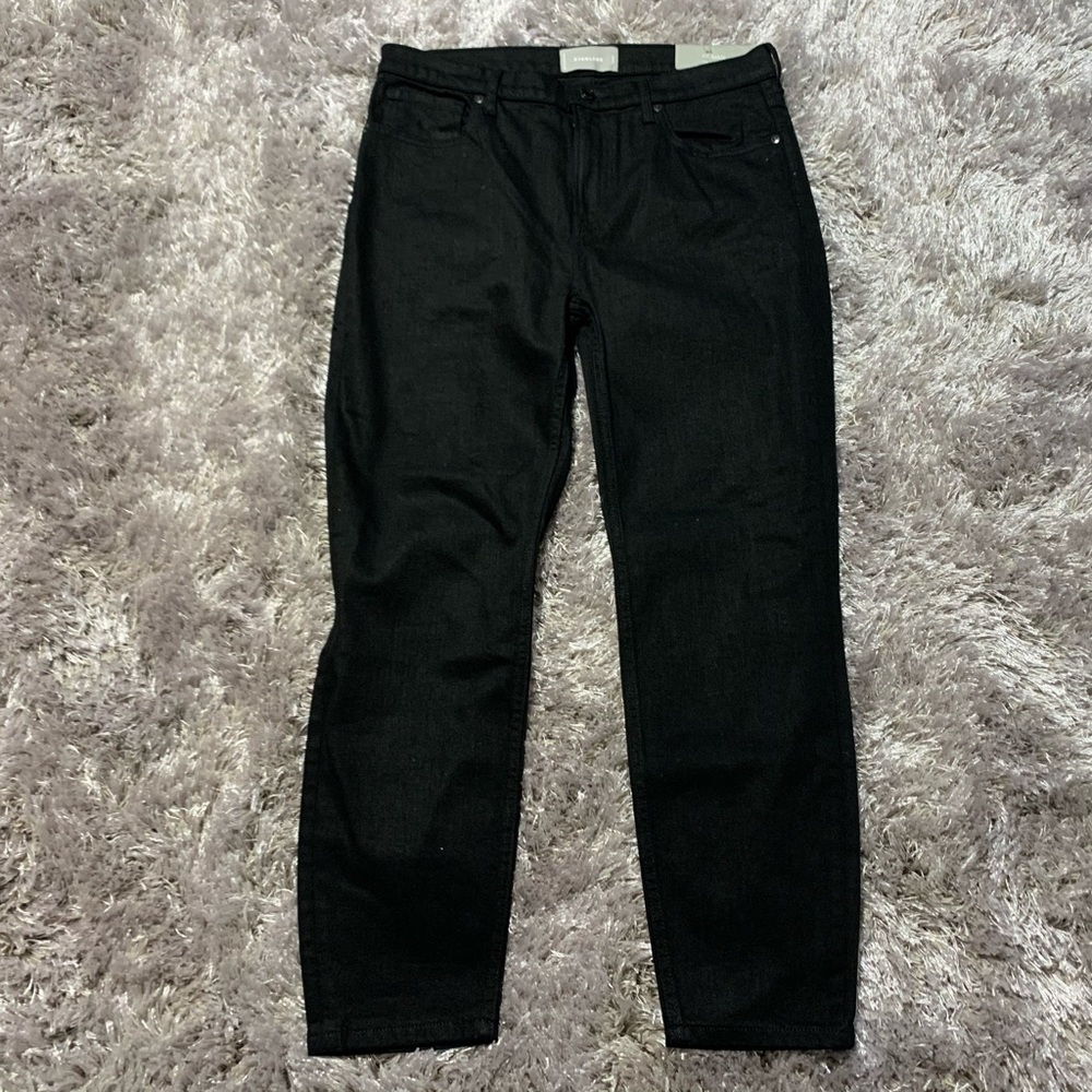 Everlane High Rise Ankle Skinny Jeans Black 32